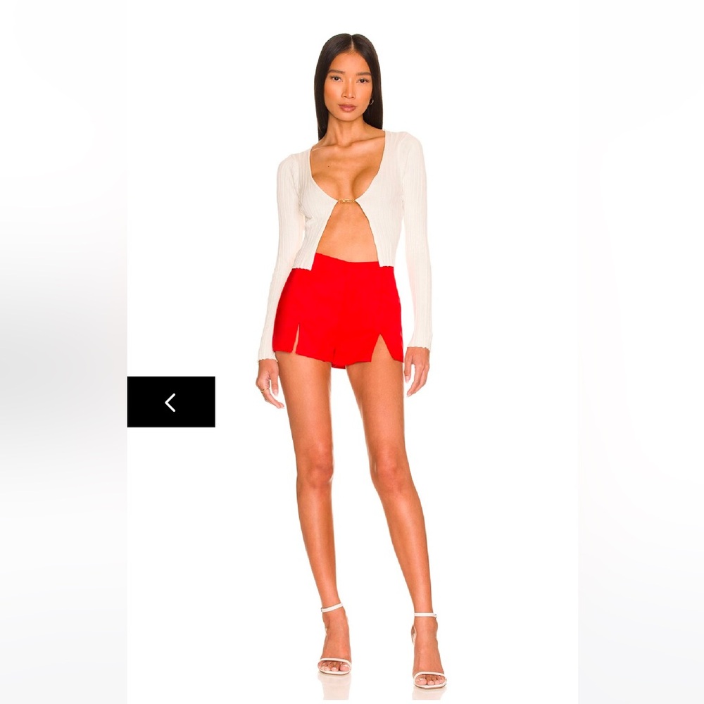 Revolve - Superdown Jene high waist shorts, bright red